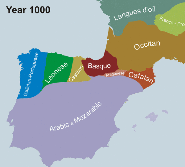 linguistic map history spanish The evolution of modern Spanish/Castilian and the other 4 languages of Spain