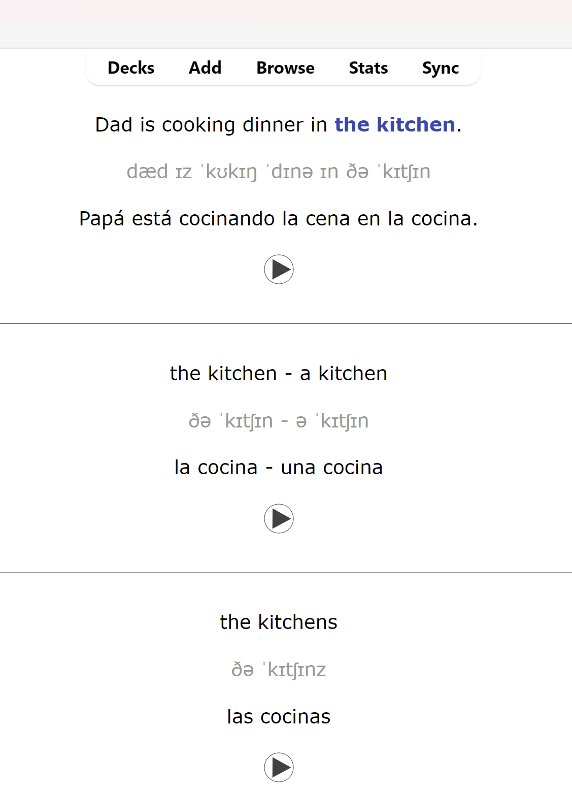 Ingles ES Vocabulary Card 1 Back Ingles ES Vocabulary Card 1 Back