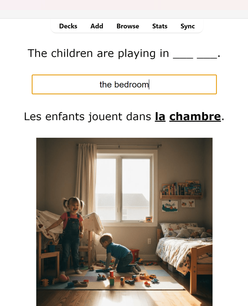 Anglais Vocabulary Card 2 Front