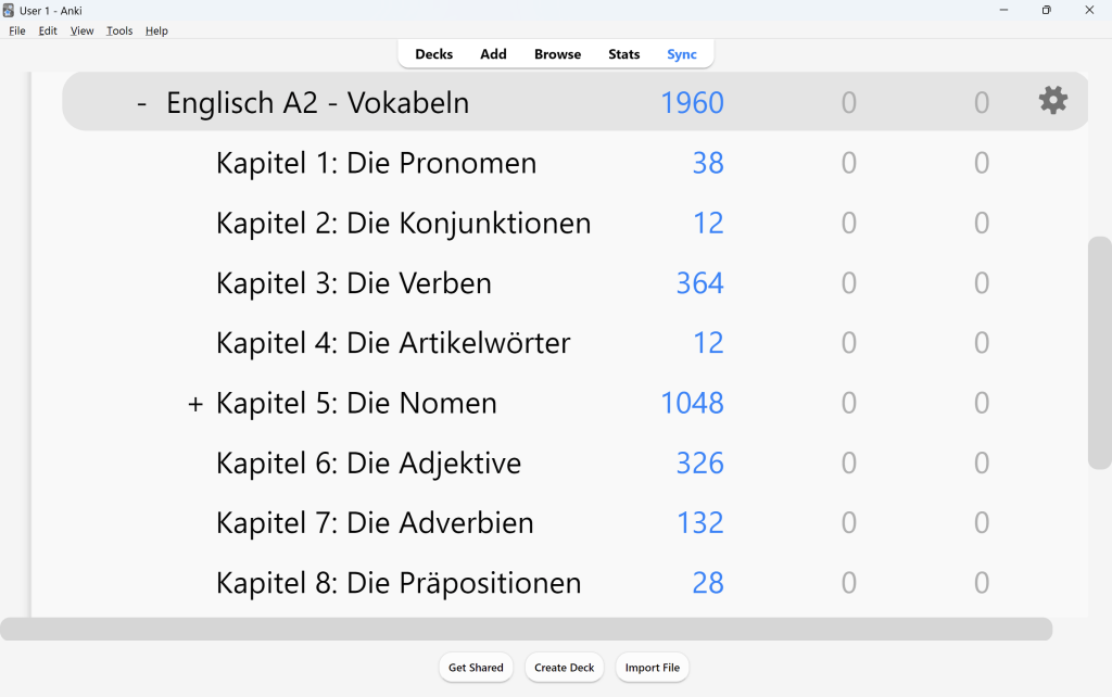 Englisch A2 Vokabeln Anki Englisch A2 Vokabeln Anki