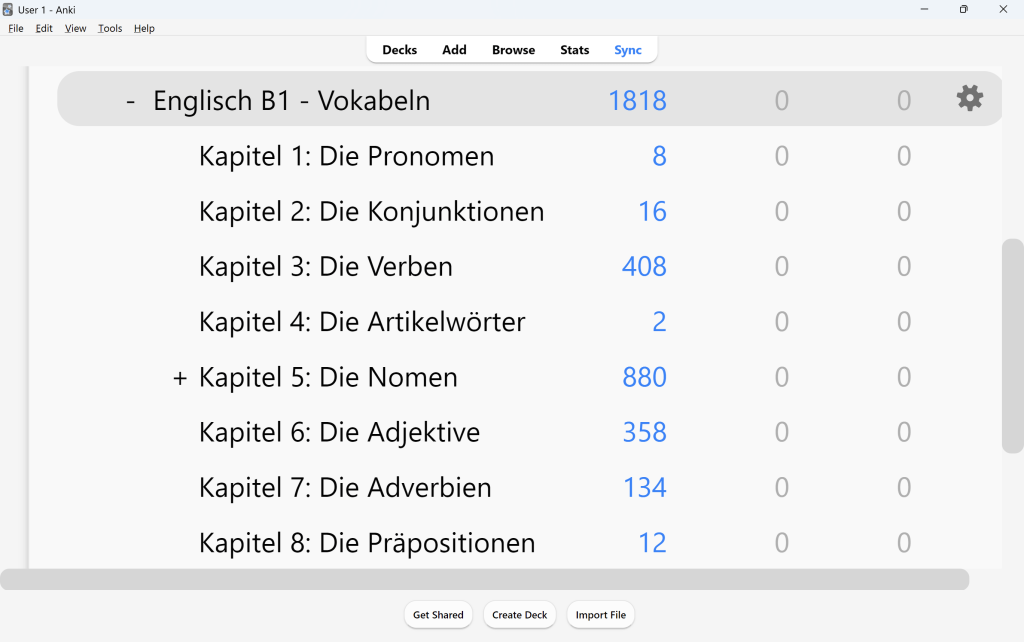 Englisch B1 Vokabeln Anki Englisch B1 Vokabeln Anki