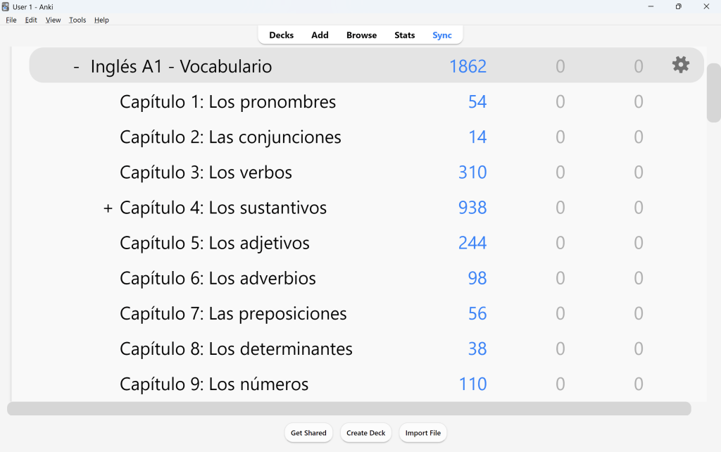 Ingles A1 Vocabulario Anki 1 Ingles A1 Vocabulario Anki 1